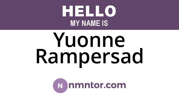 Yuonne Rampersad