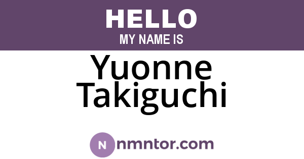 Yuonne Takiguchi