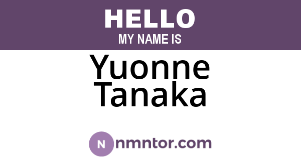 Yuonne Tanaka
