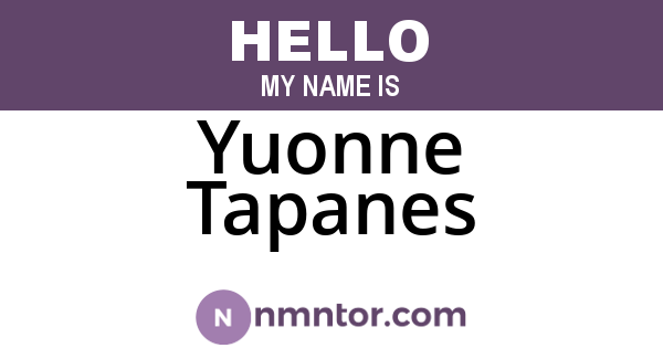 Yuonne Tapanes