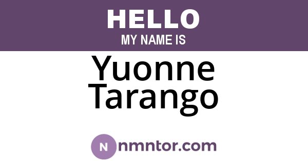 Yuonne Tarango