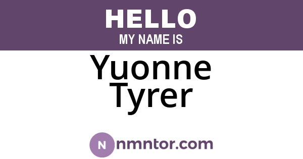 Yuonne Tyrer
