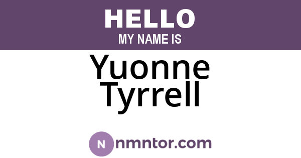 Yuonne Tyrrell
