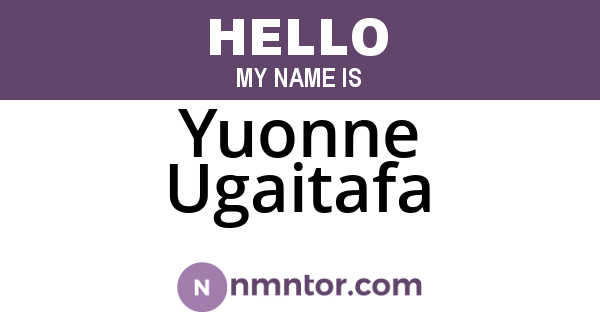 Yuonne Ugaitafa