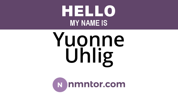 Yuonne Uhlig