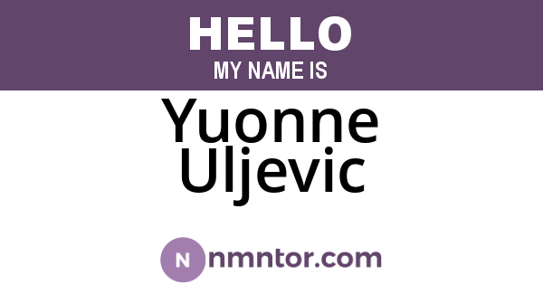 Yuonne Uljevic