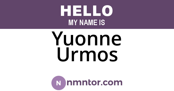 Yuonne Urmos