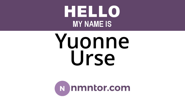Yuonne Urse