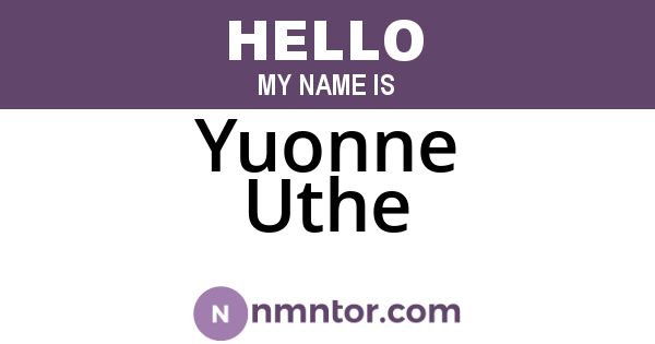 Yuonne Uthe