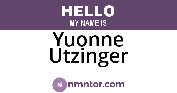 Yuonne Utzinger