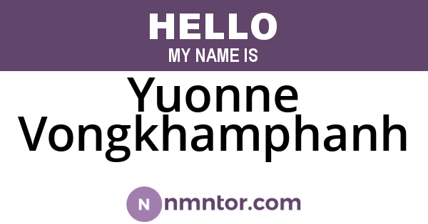 Yuonne Vongkhamphanh