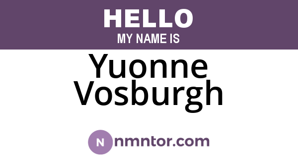 Yuonne Vosburgh