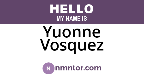 Yuonne Vosquez