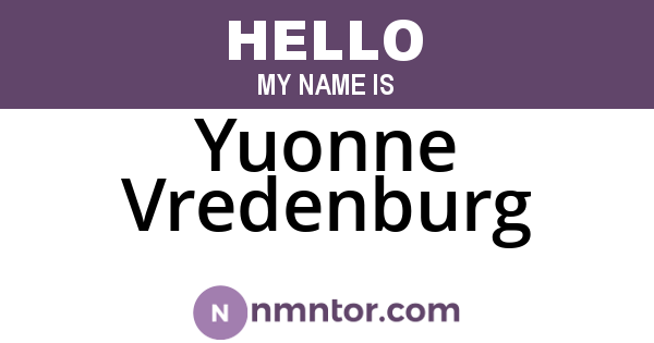 Yuonne Vredenburg
