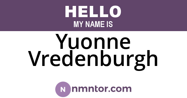 Yuonne Vredenburgh