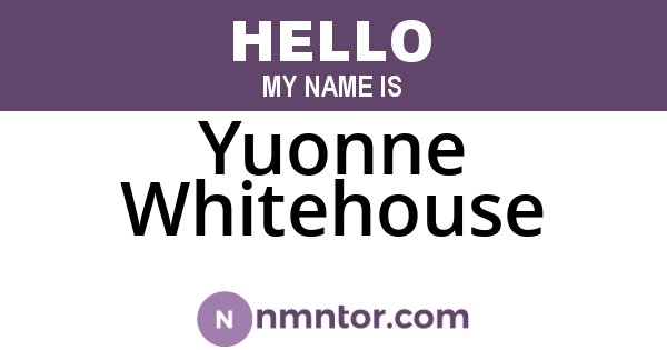 Yuonne Whitehouse