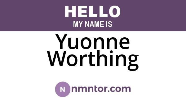 Yuonne Worthing