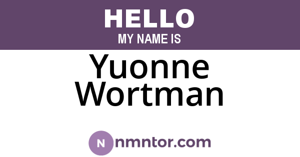Yuonne Wortman