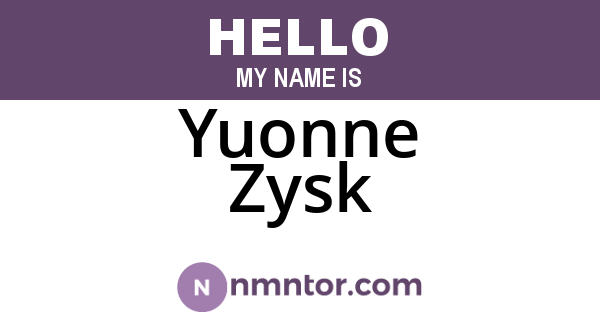 Yuonne Zysk