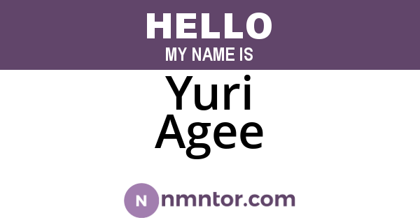 Yuri Agee