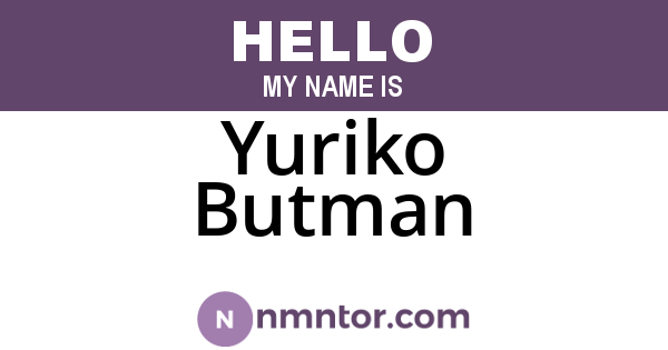 Yuriko Butman