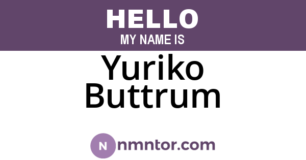Yuriko Buttrum