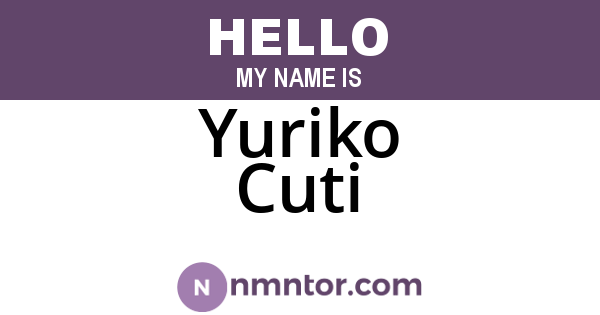 Yuriko Cuti
