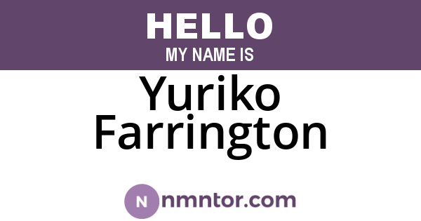 Yuriko Farrington