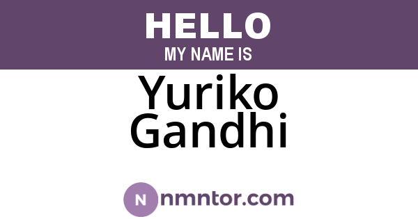 Yuriko Gandhi