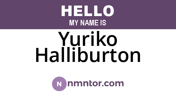Yuriko Halliburton