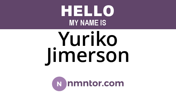 Yuriko Jimerson