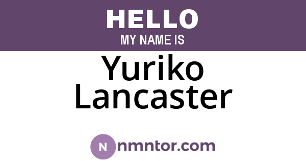 Yuriko Lancaster