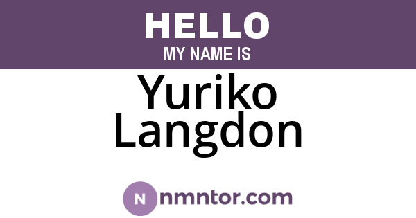 Yuriko Langdon