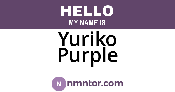 Yuriko Purple