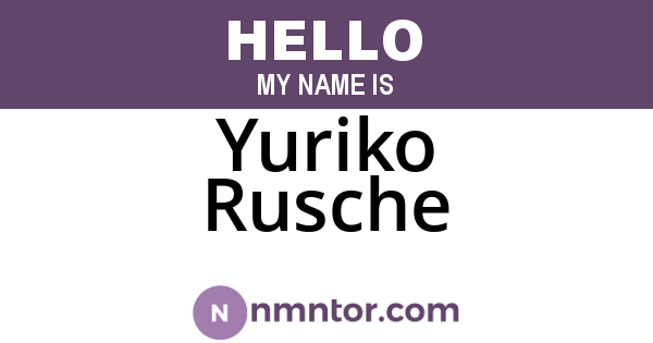 Yuriko Rusche