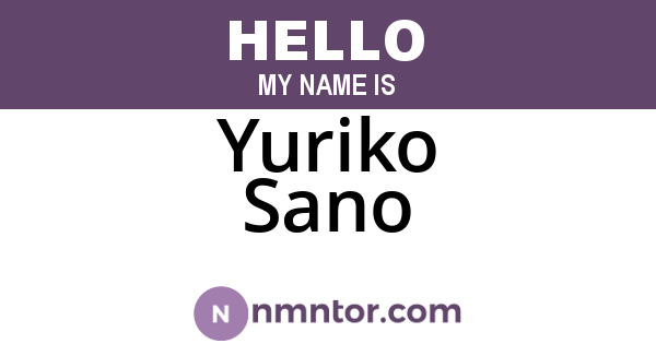 Yuriko Sano