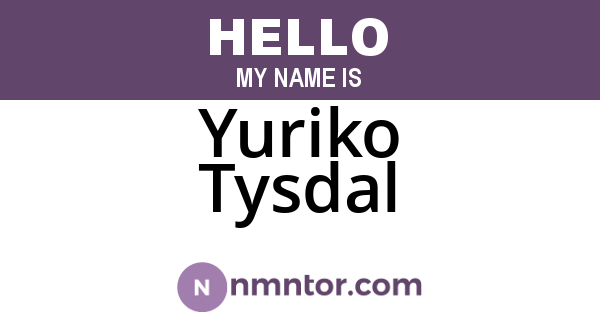 Yuriko Tysdal