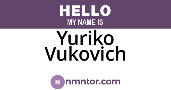 Yuriko Vukovich