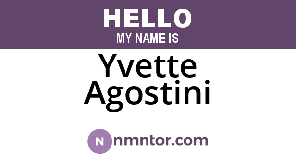 Yvette Agostini