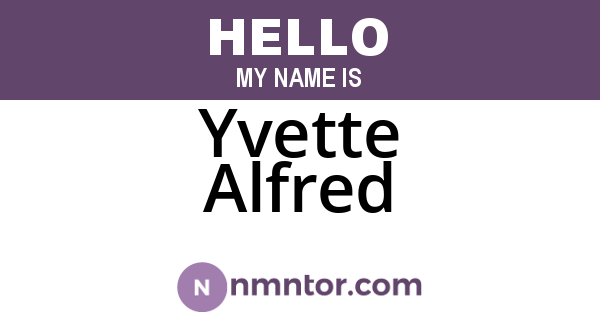 Yvette Alfred