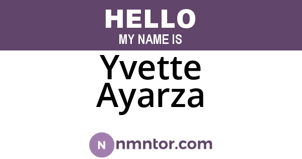 Yvette Ayarza