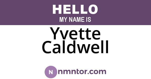 Yvette Caldwell