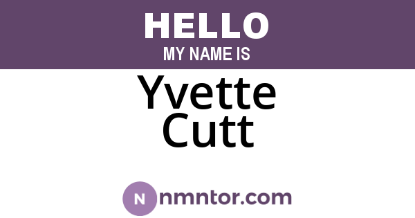 Yvette Cutt