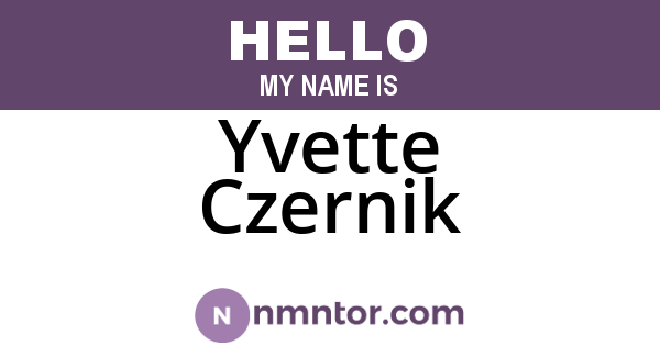 Yvette Czernik