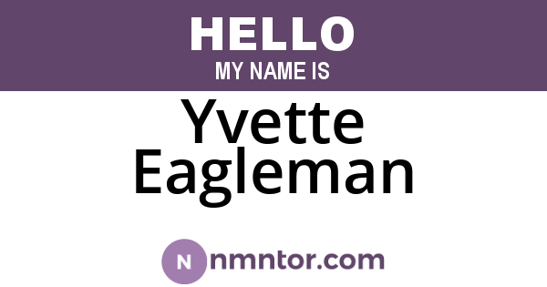 Yvette Eagleman