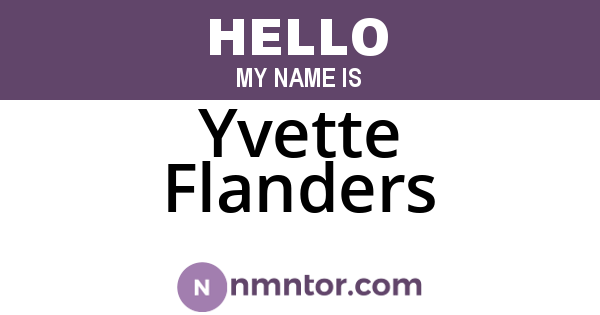 Yvette Flanders