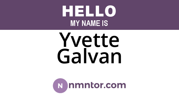 Yvette Galvan