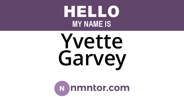 Yvette Garvey