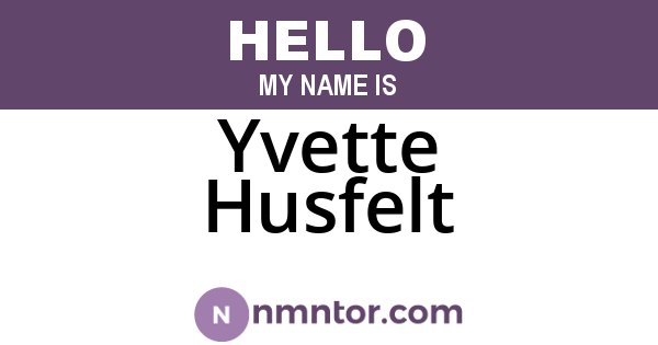 Yvette Husfelt