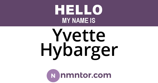 Yvette Hybarger